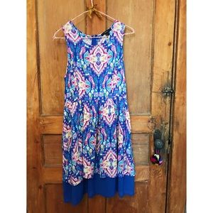 Forever 21 ~ Blue Vibrant Print Dress